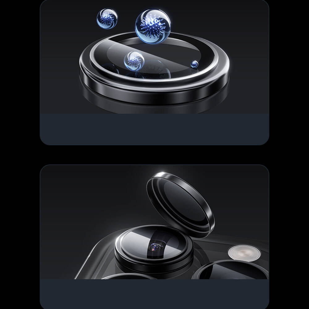 Benks iPhone 16 Pro Parlama Önleyici Glass Warrior Metal Kamera Lens Koruyucu Benks iPhone 16 Pro Parlama Önleyici Glass Warrior Metal Kamera Lens Koruyucu
